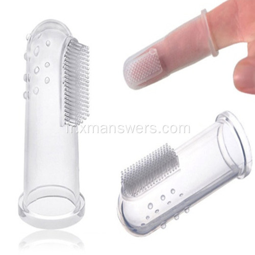 Brosse à dents à mâcher pour bébé en caoutchouc de silicone par moulage par injection